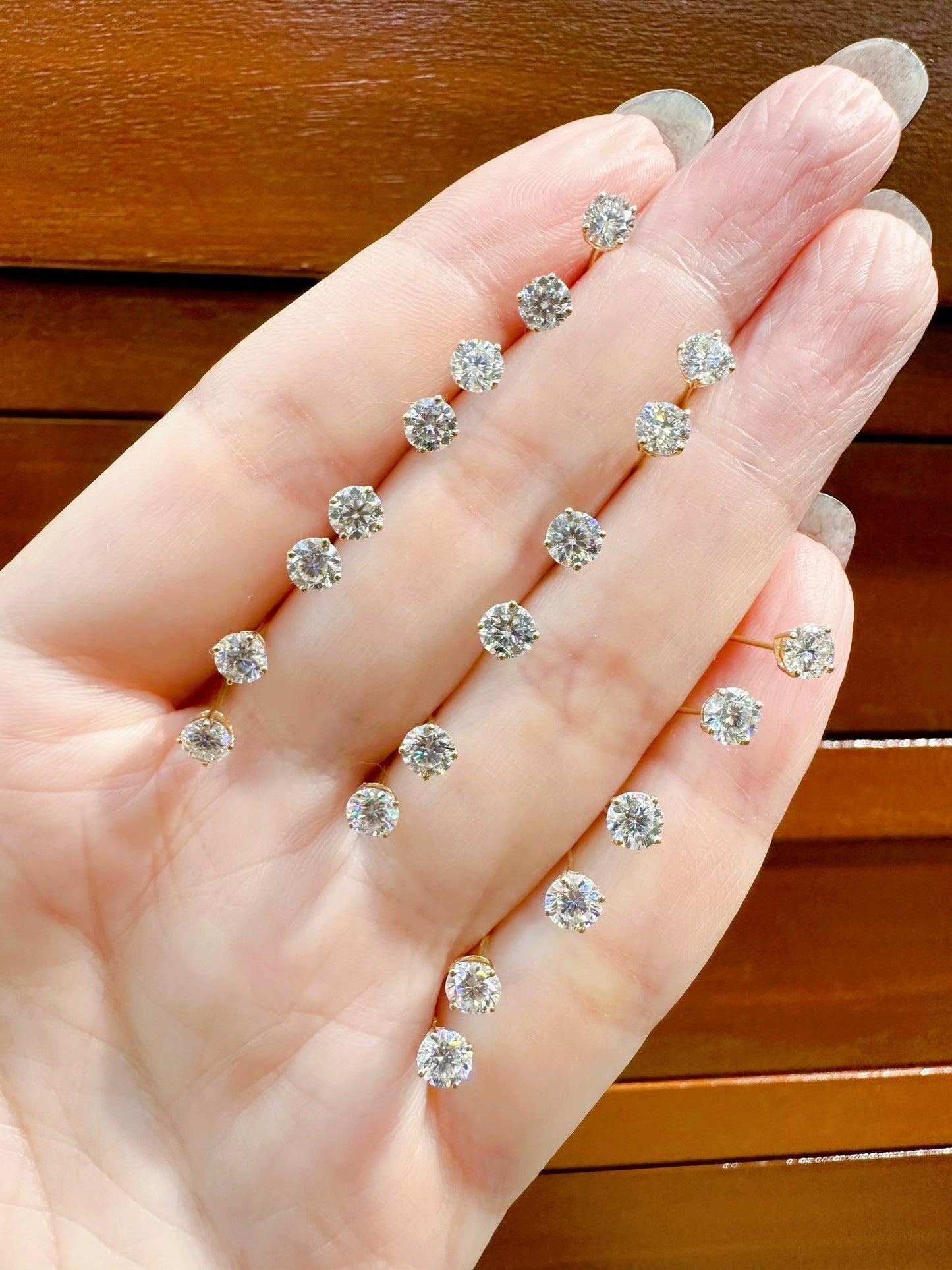 moissanite stud earrings