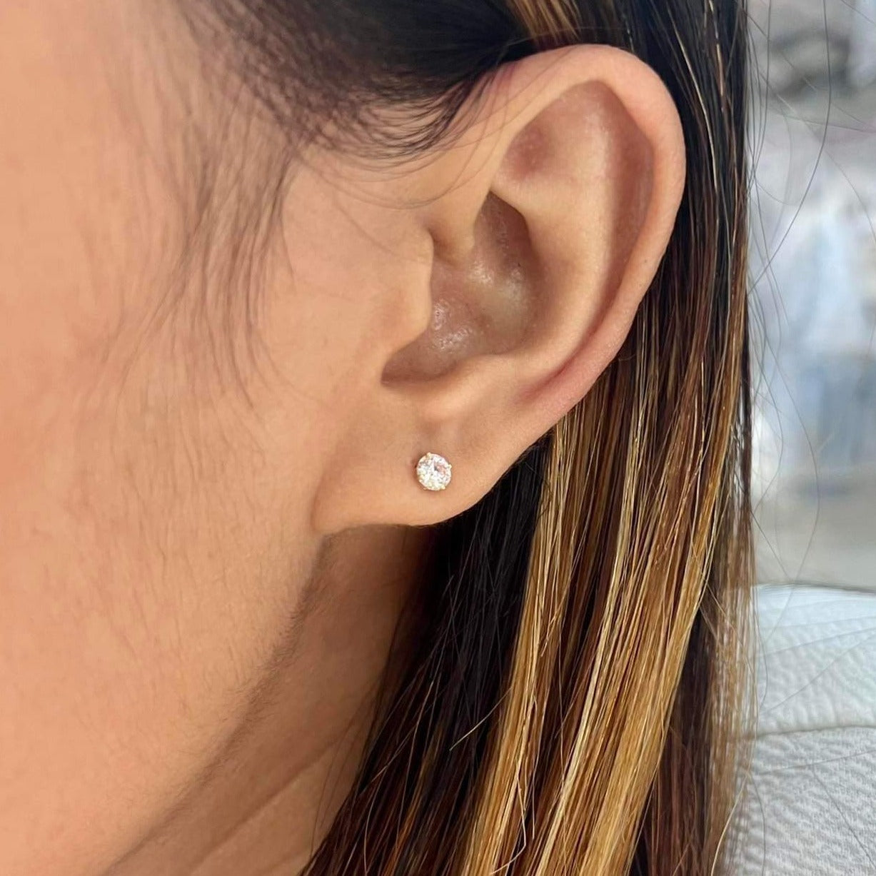 moissanite stud earrings