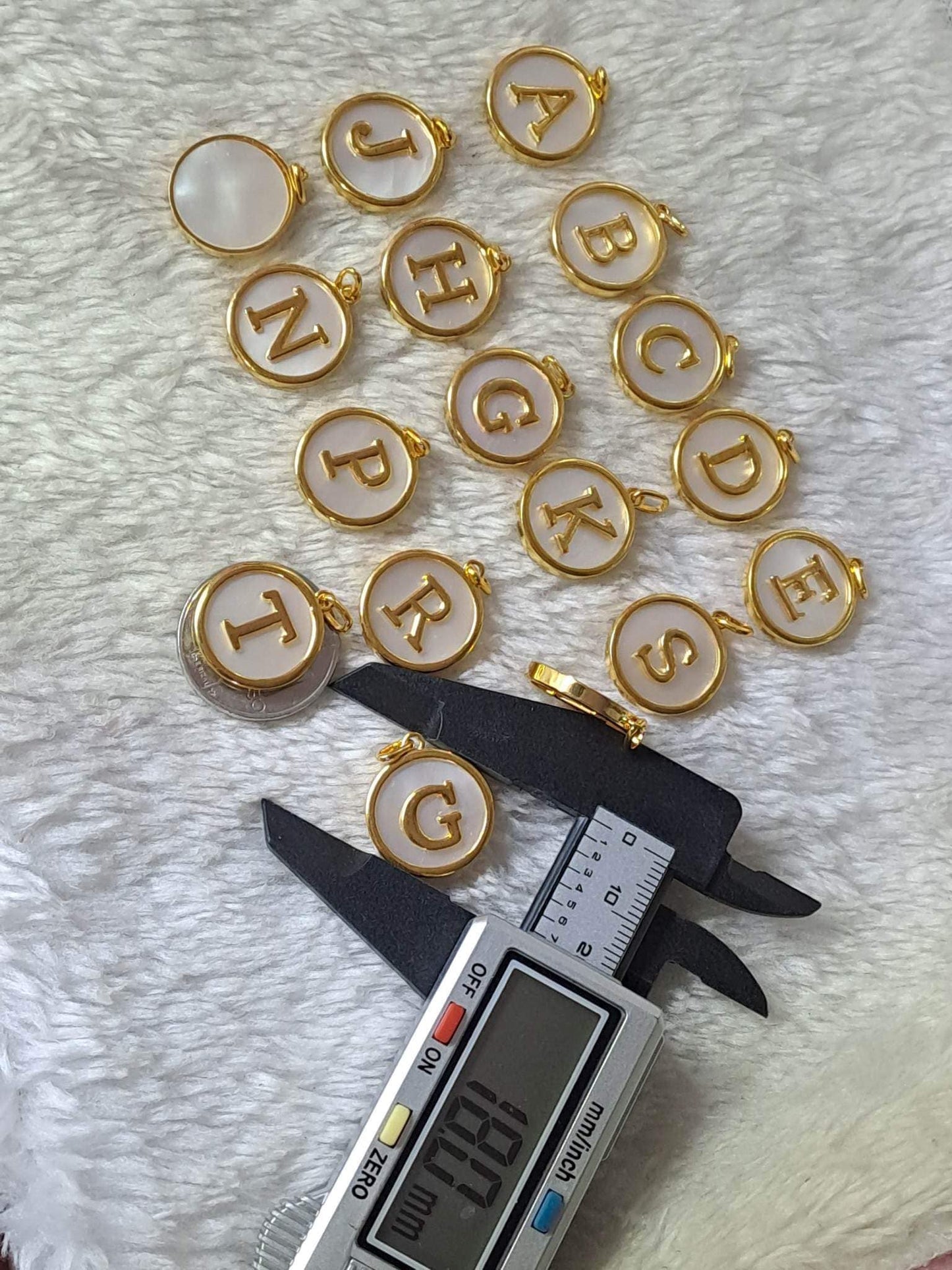 Letter Mother of Pearl Pendant Necklace For Women