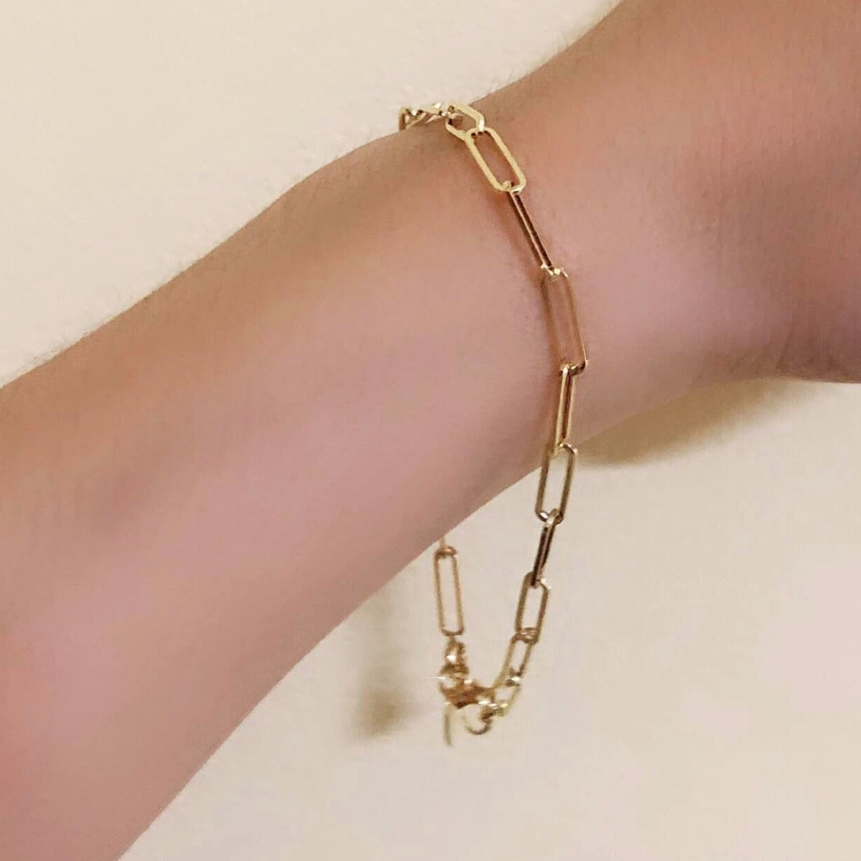 Paperclip Bracelet 18K Gold