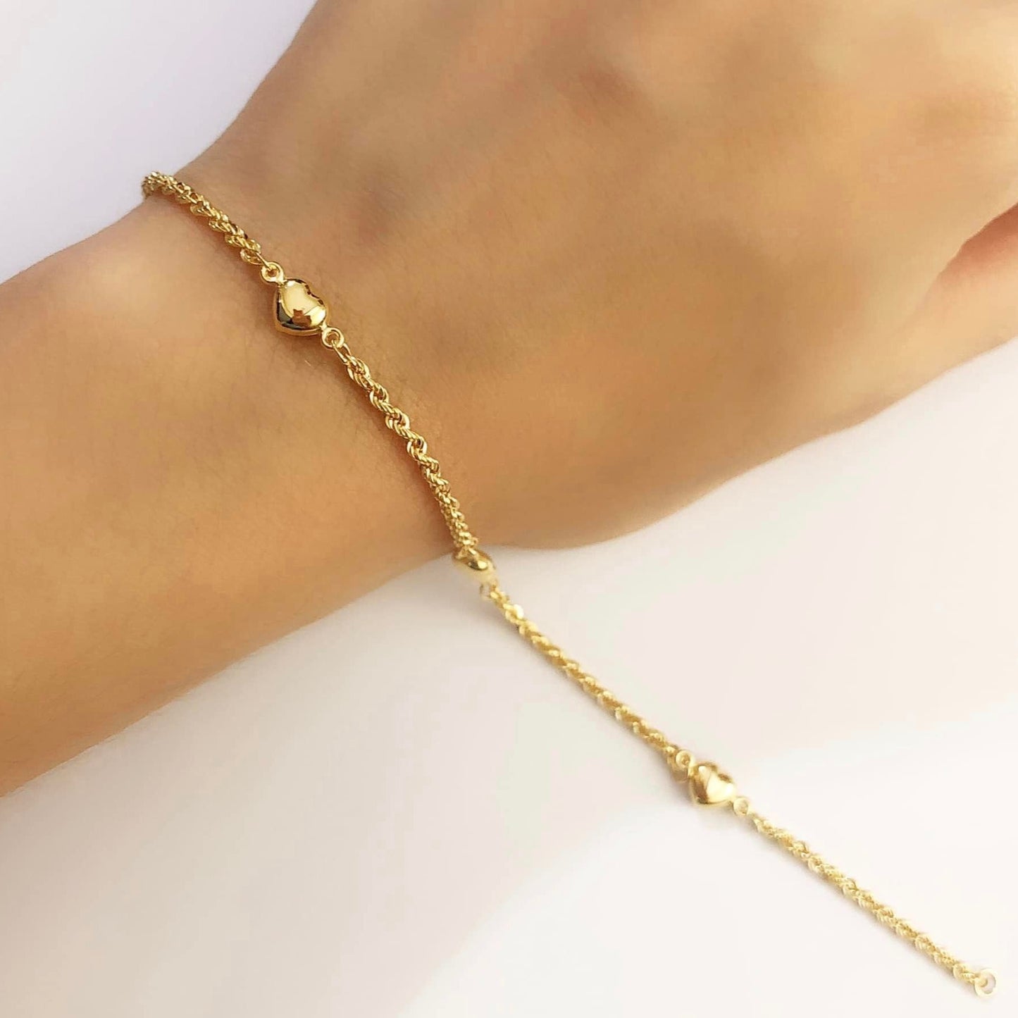 bracelet heart gold