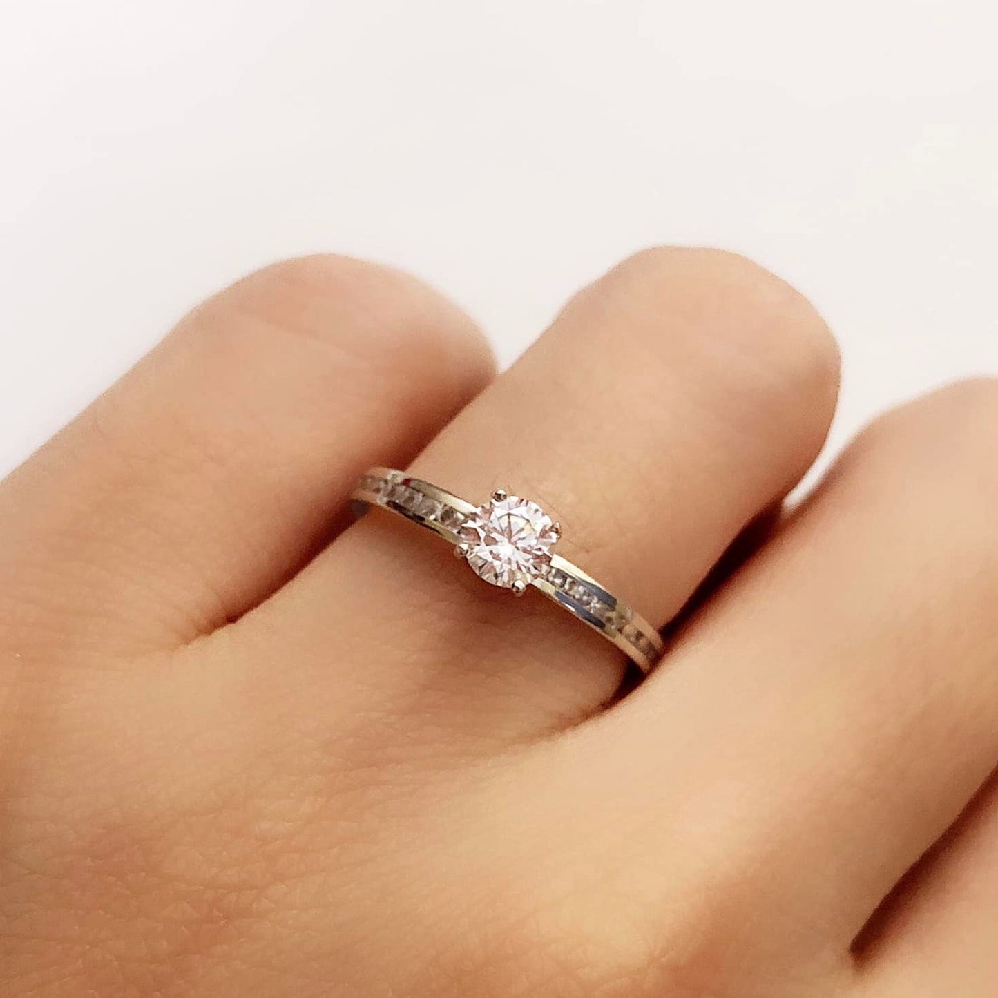 white gold engagement ring
