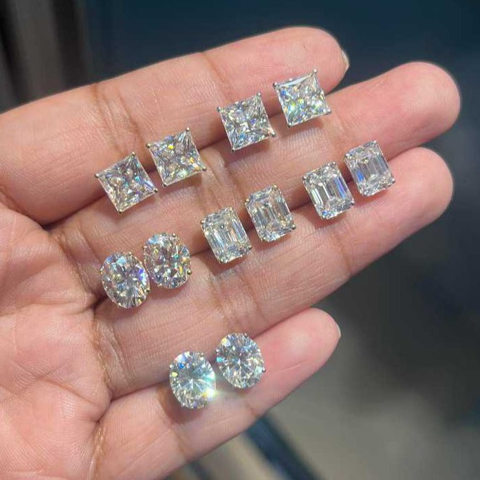 4ctw Moissanite Stud Earrings – ZNZ Jewelry Affordagold