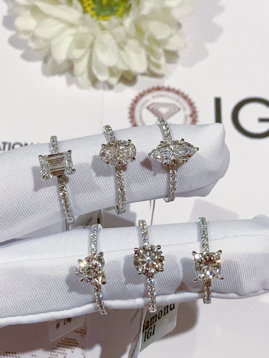 IGI Diamond Engagement Ring 18K
