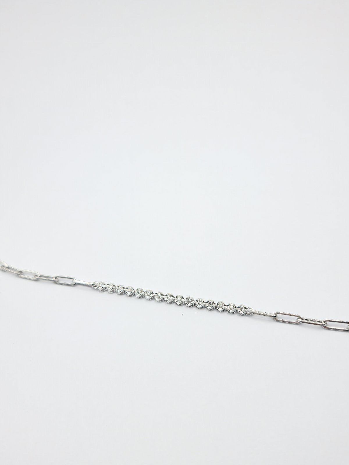 14K Gold Half Eternity Diamond Bracelet