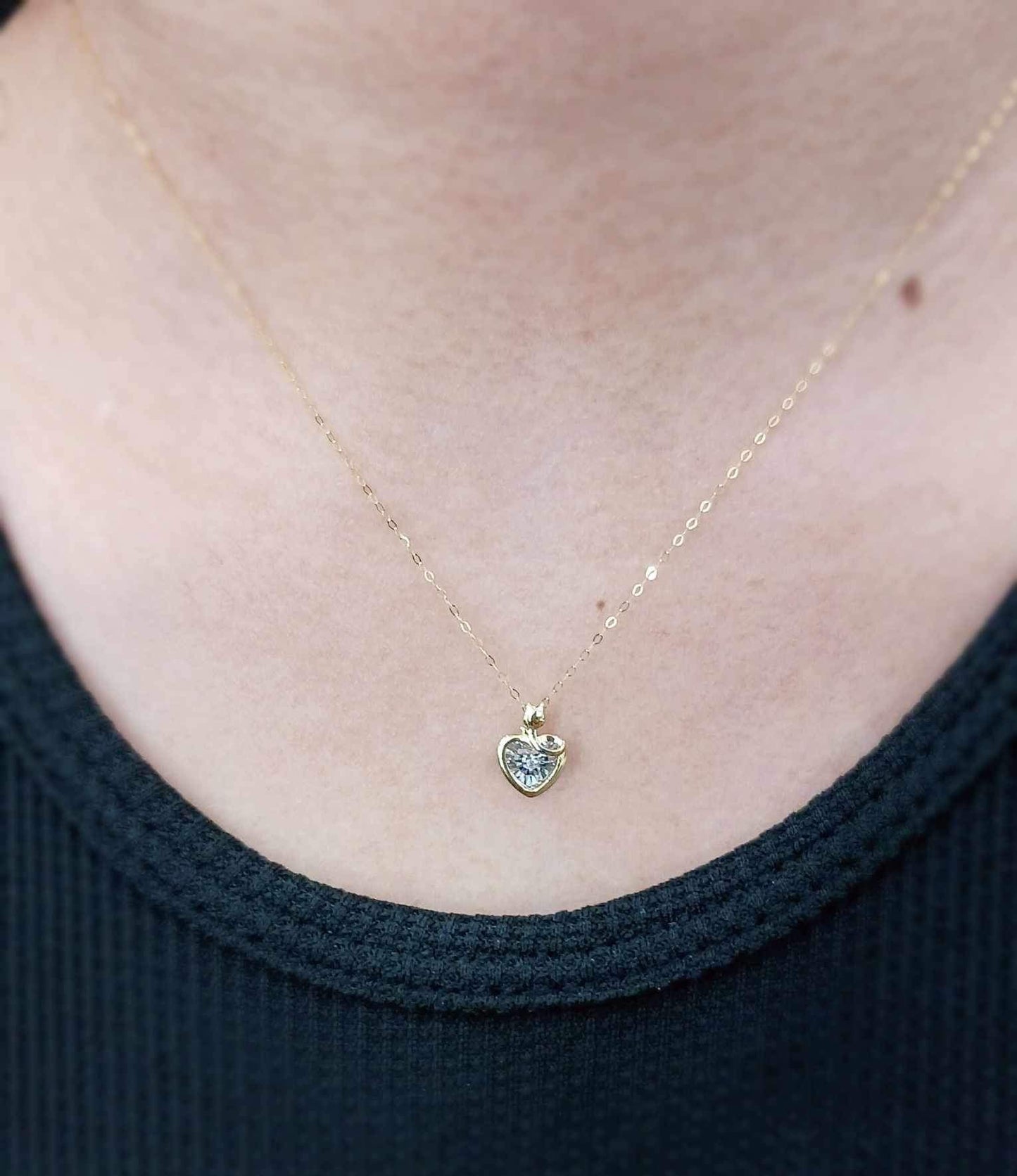 Heart Dancing Diamond Women’s Necklace 18K Gold