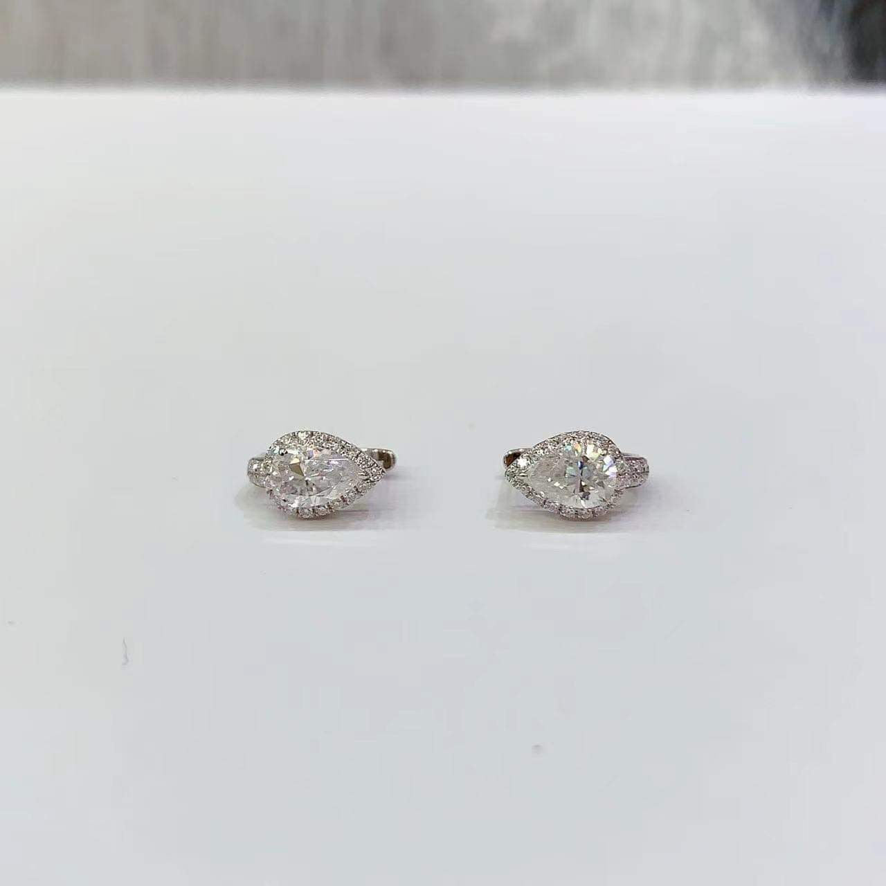 pear moissanite earrings