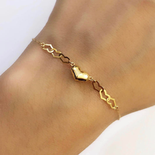 Heart Flutters Paperclip Bracelet 18K Gold - Sold Out-