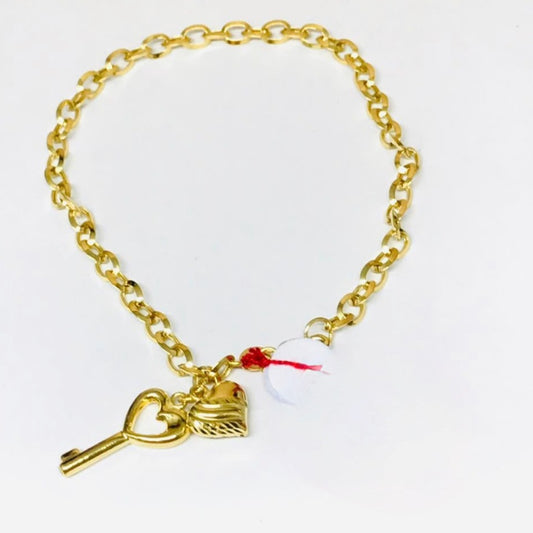 Lock Heart Bracelet 18K Gold