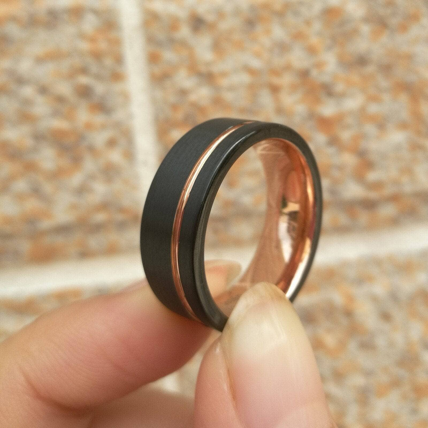 Custom Enamel Wedding Rings
