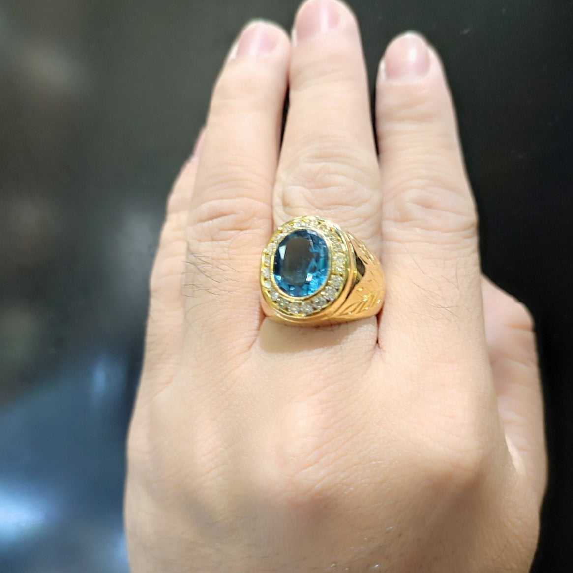 mens ring gold diamond