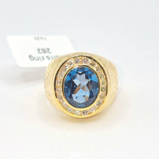 mens ring gold diamond