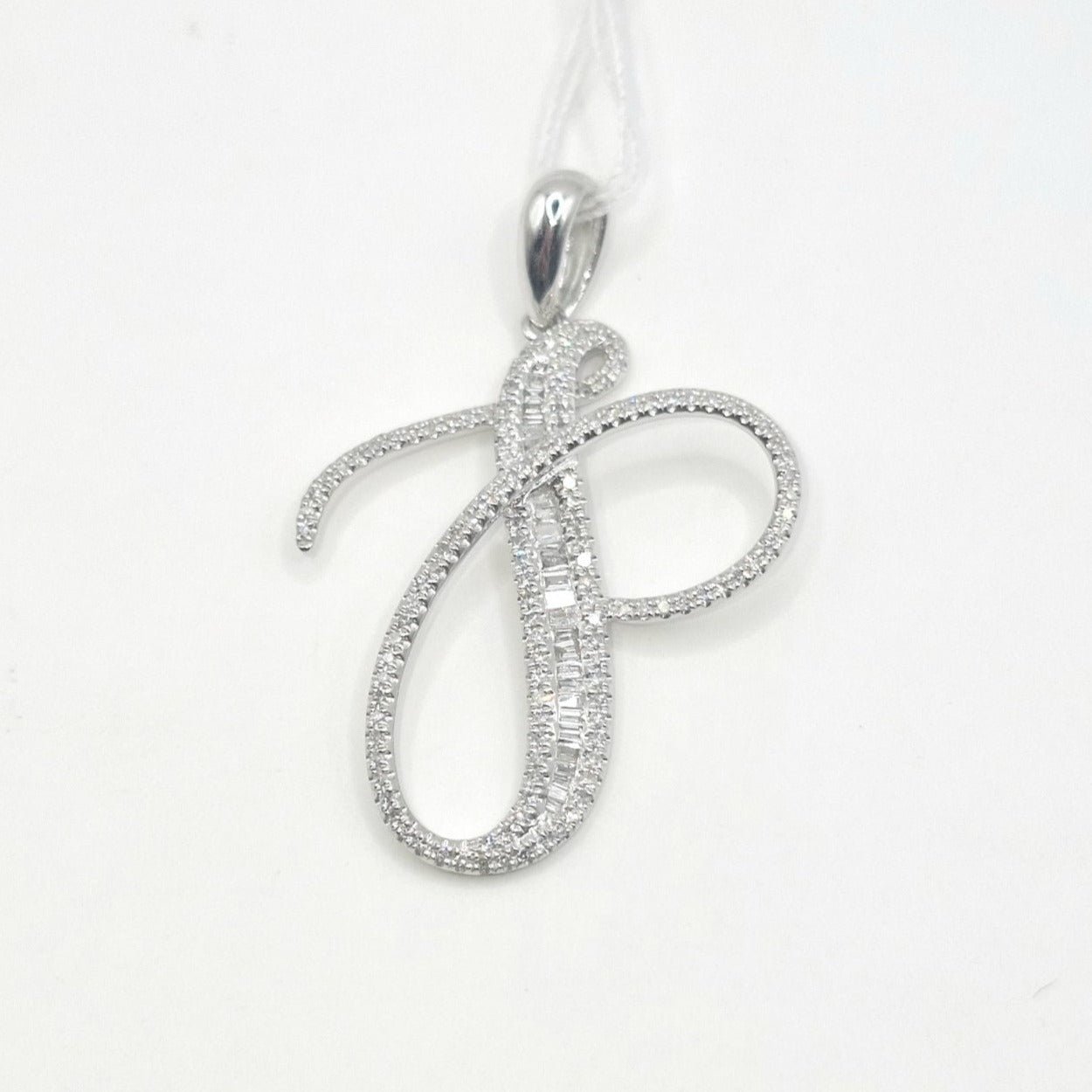 letter diamond pendant p