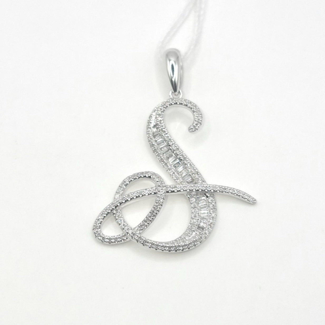 letter diamond pendant s