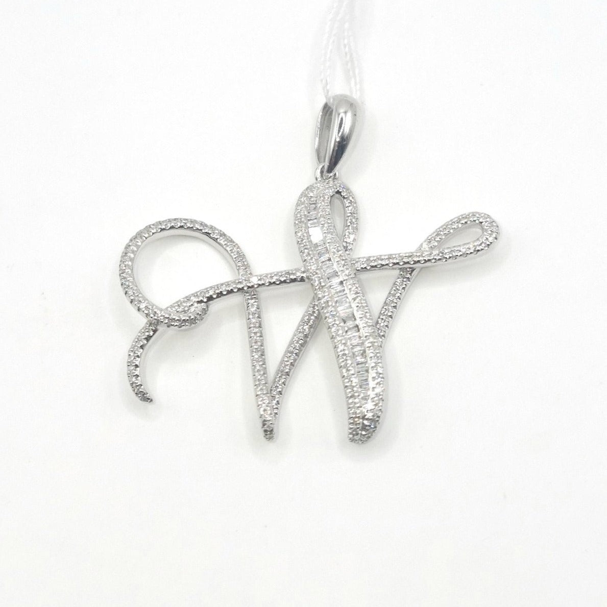letter diamond pendant