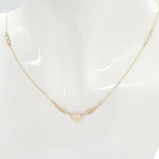 Heart Angel Necklace 18K Gold