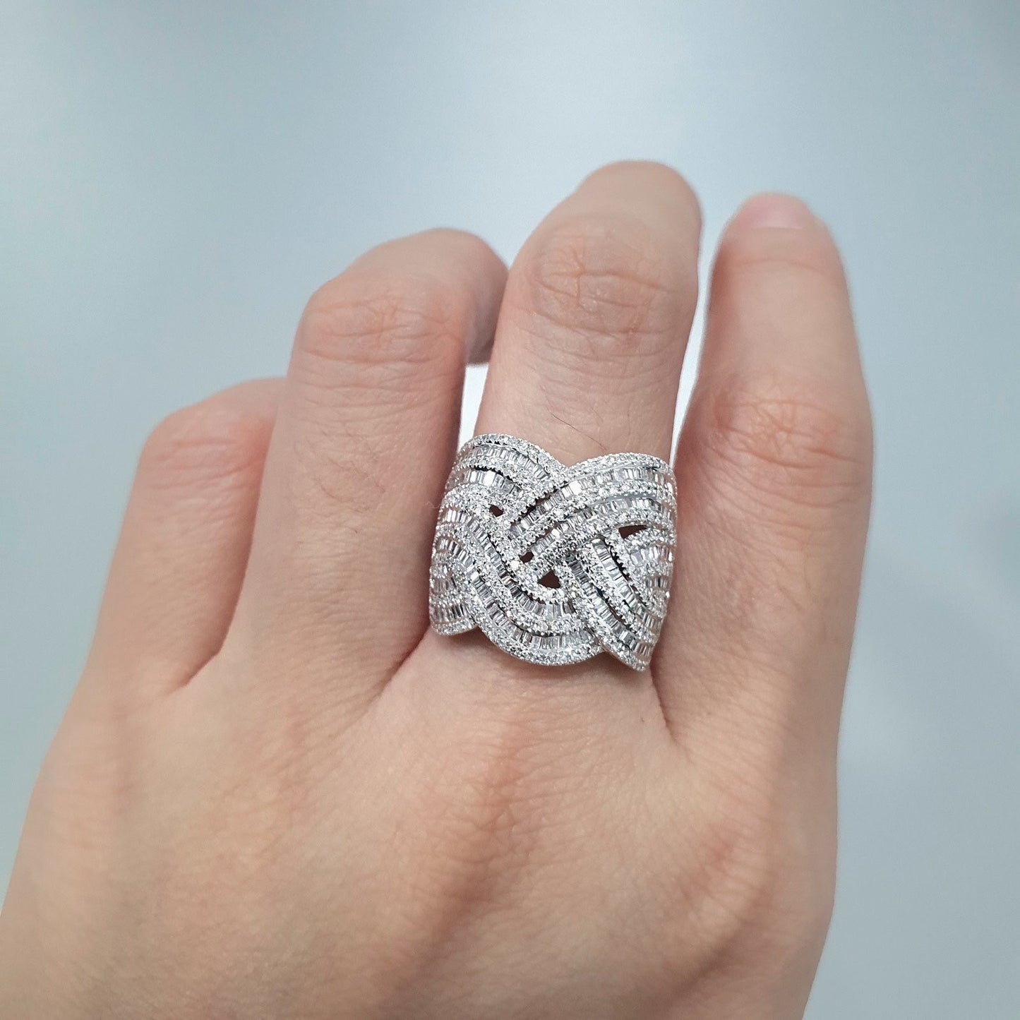 1.44ctw Exquisite Interlaced Diamond Ring 14K Gold