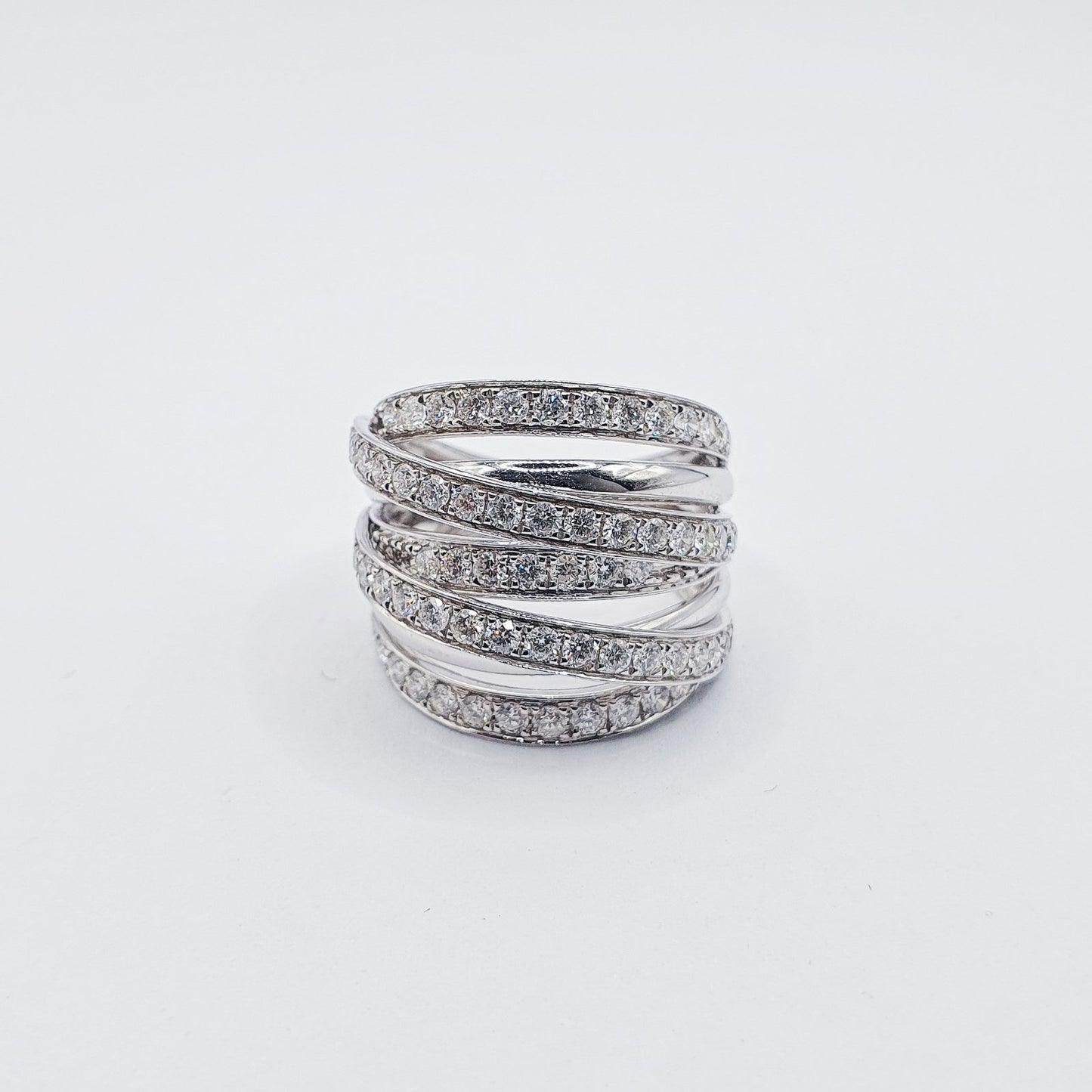 1.5ctw Overlap Diva Diamond Ring 14K Gold