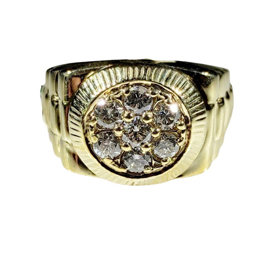 1.4ctw Diamond Men's Ring Rolex 14K