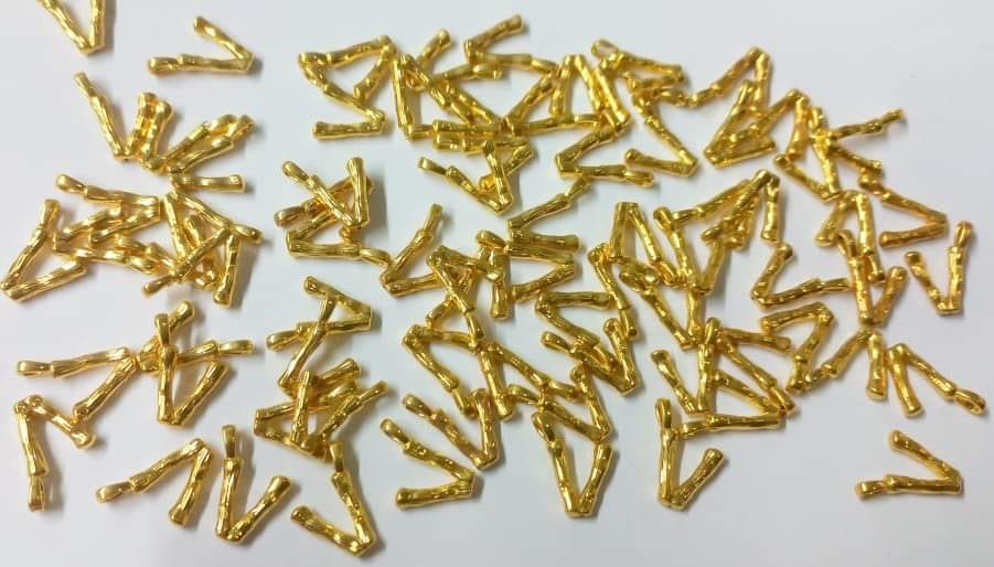 A-Z Bamboo Letter Pendant 18K Gold