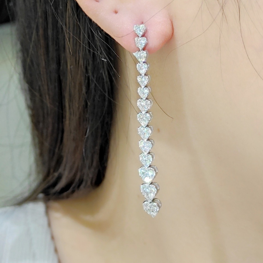 Paperclip Diamond Drop Earrings