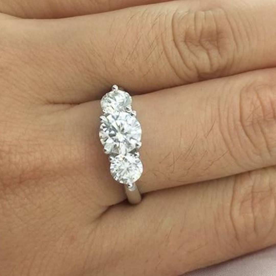 Three-Stone Engagement Ring/Women's Ring