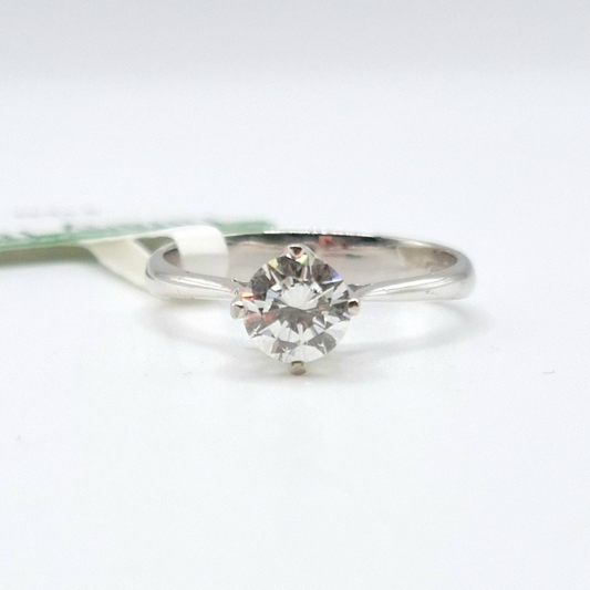 .65ct Solitaire Diamond Engagement Ring 18K White Gold