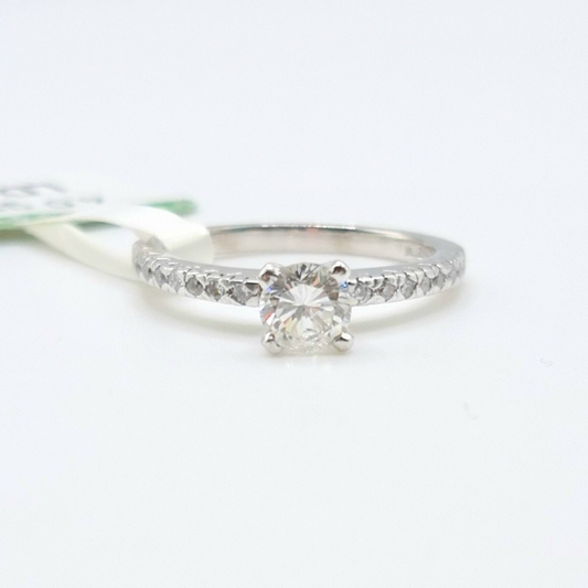 .77ct Diamond Engagement Ring with Paved Band