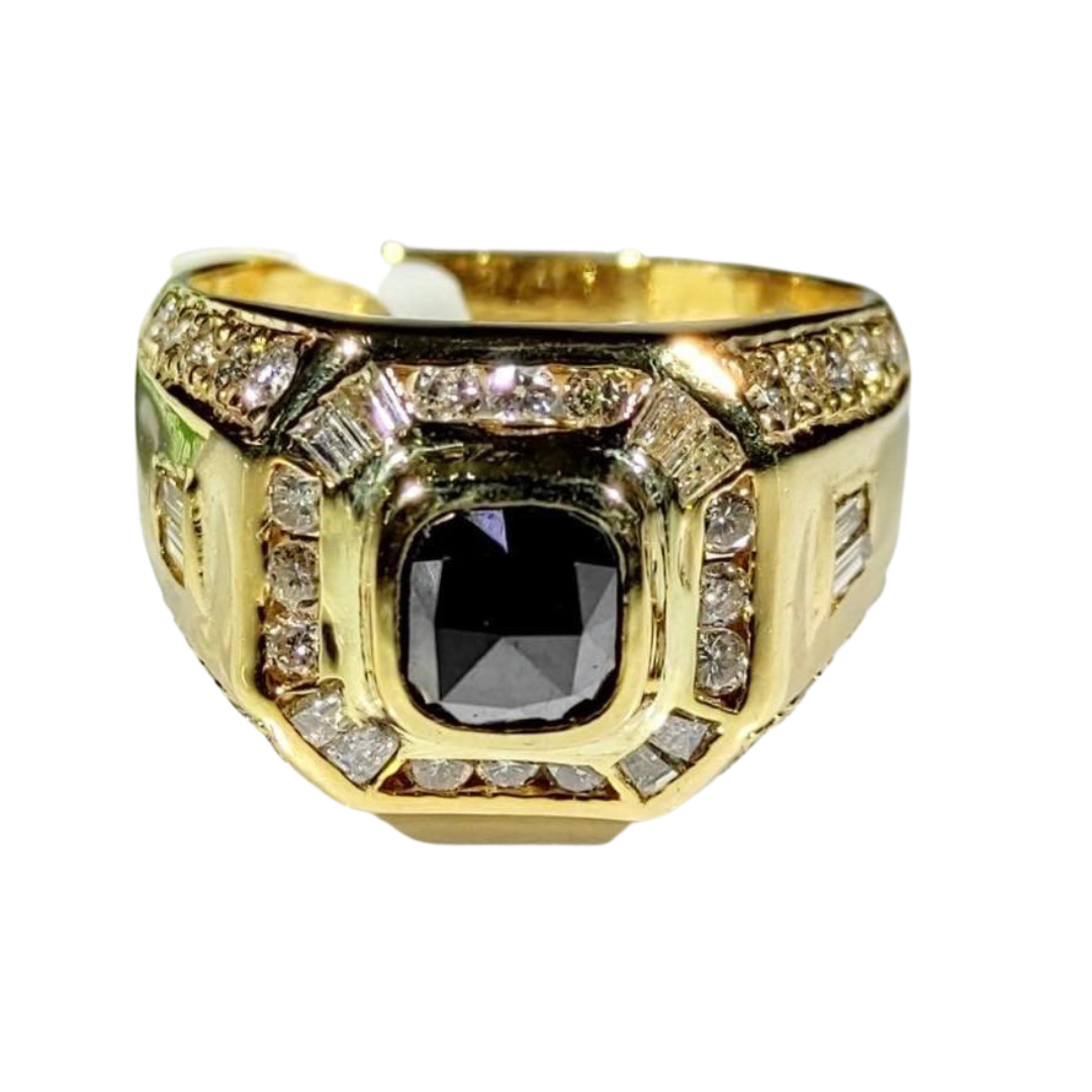 Black Diamond Men's Ring SOLD- - Main Image