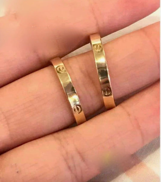 ELE 18K Gold Wedding Bands, Couple Rings - ZNZ Jewelry Philippines
