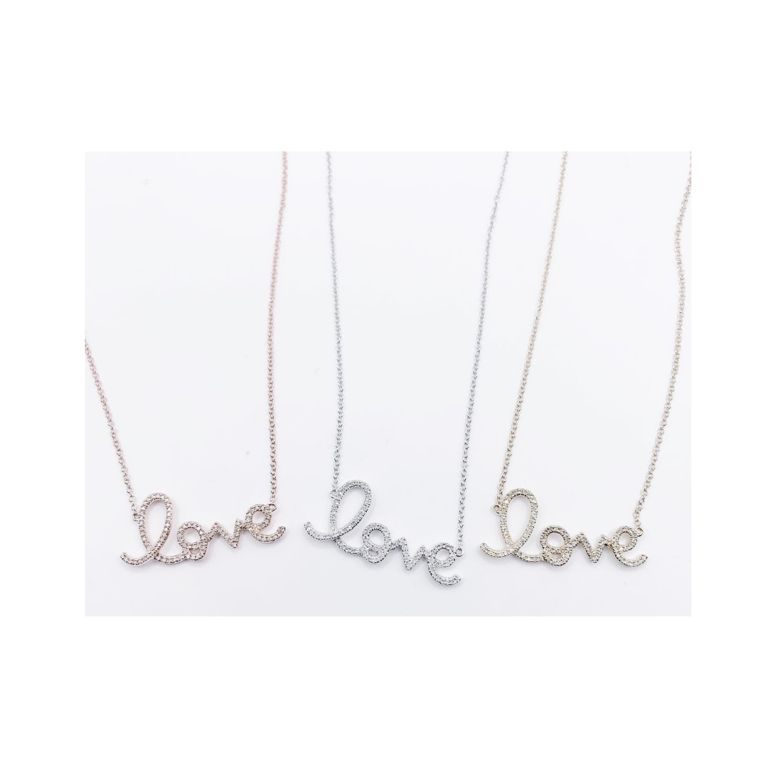 Love Diamond Necklace 14K Gold