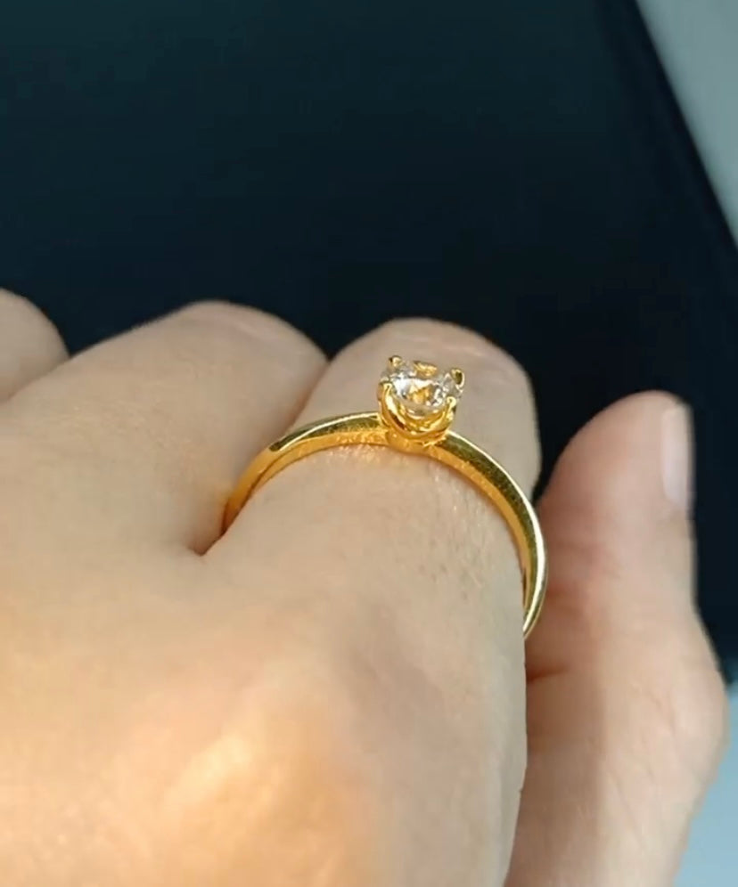 .50ct Diamond Engagement Ring 18K Yellow Gold