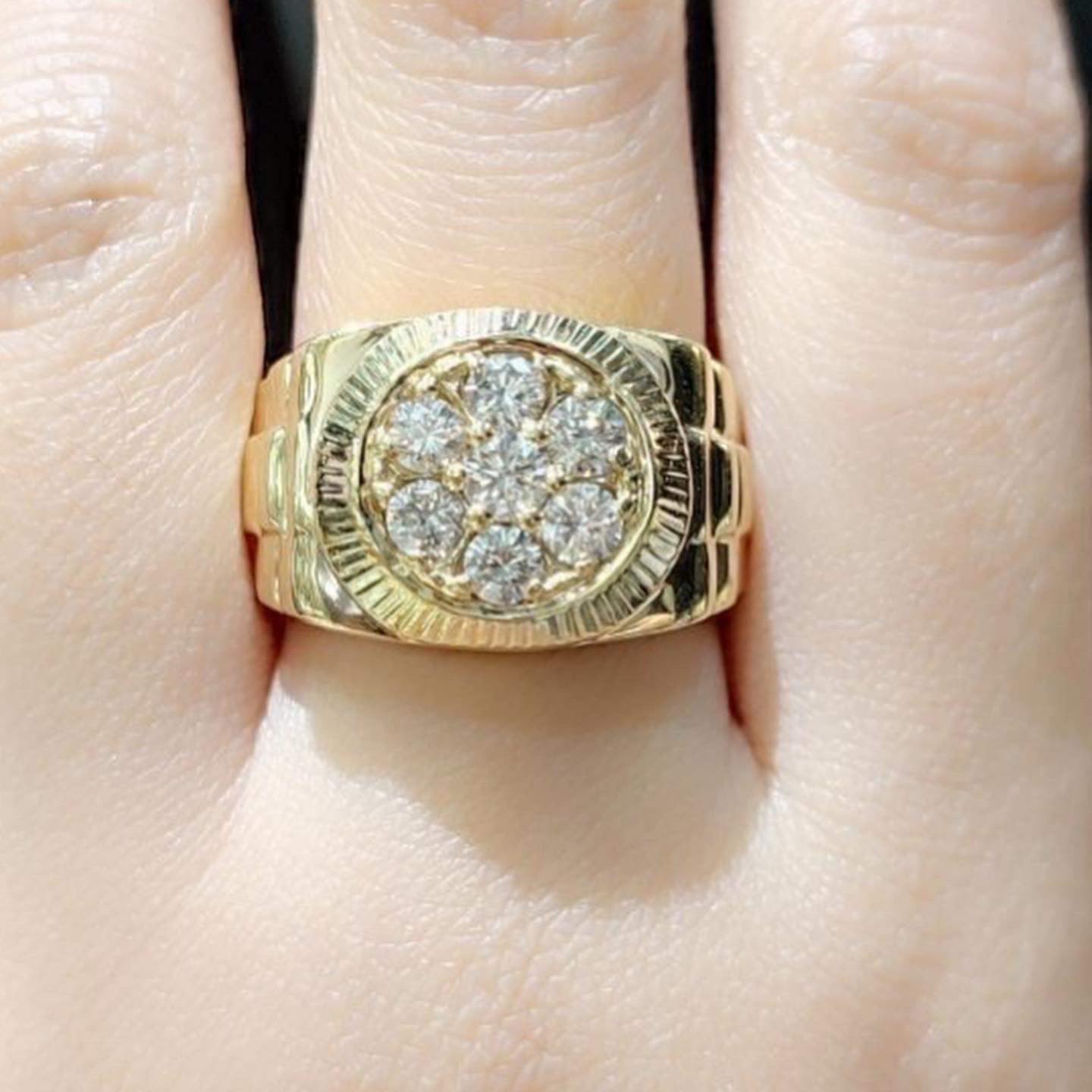 1.4ctw Diamond Men's Ring Rolex 14K