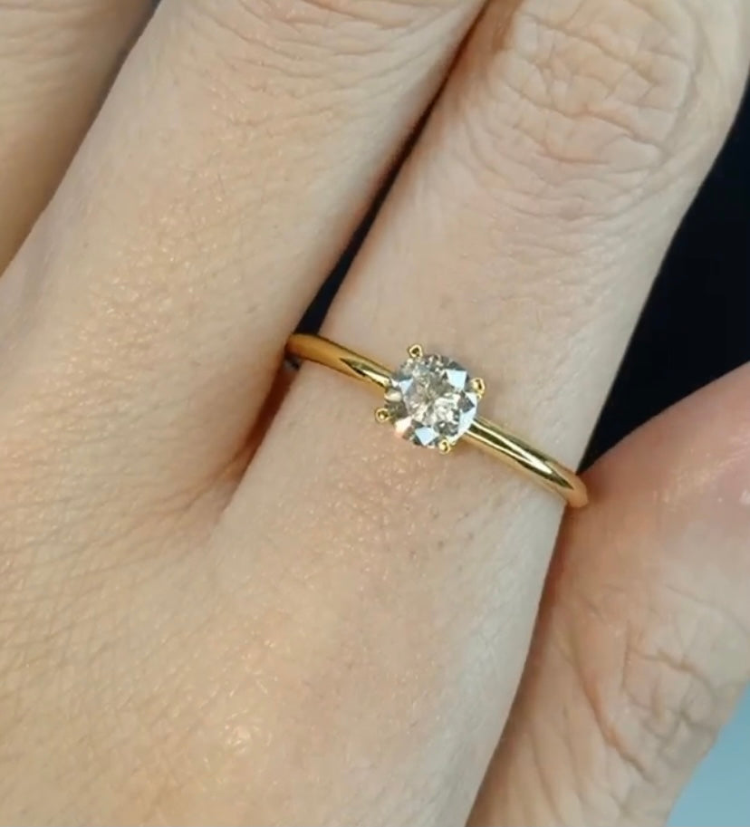 .50ct Diamond Engagement Ring 18K Yellow Gold
