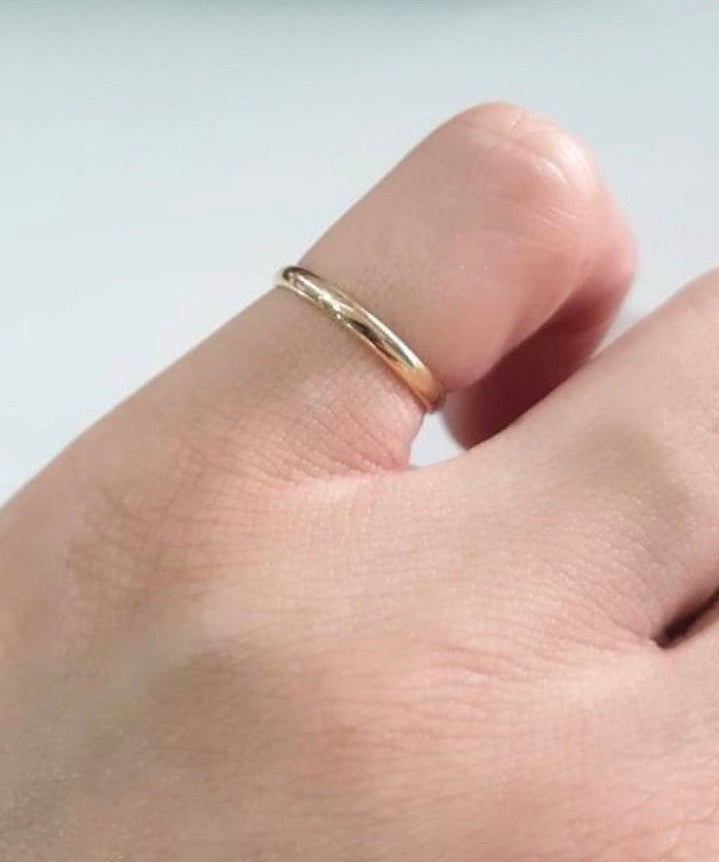 LIV 18K Gold Ultra Thin Modern Wedding Rings, Couple Rings - ZNZ Jewelry Philippines