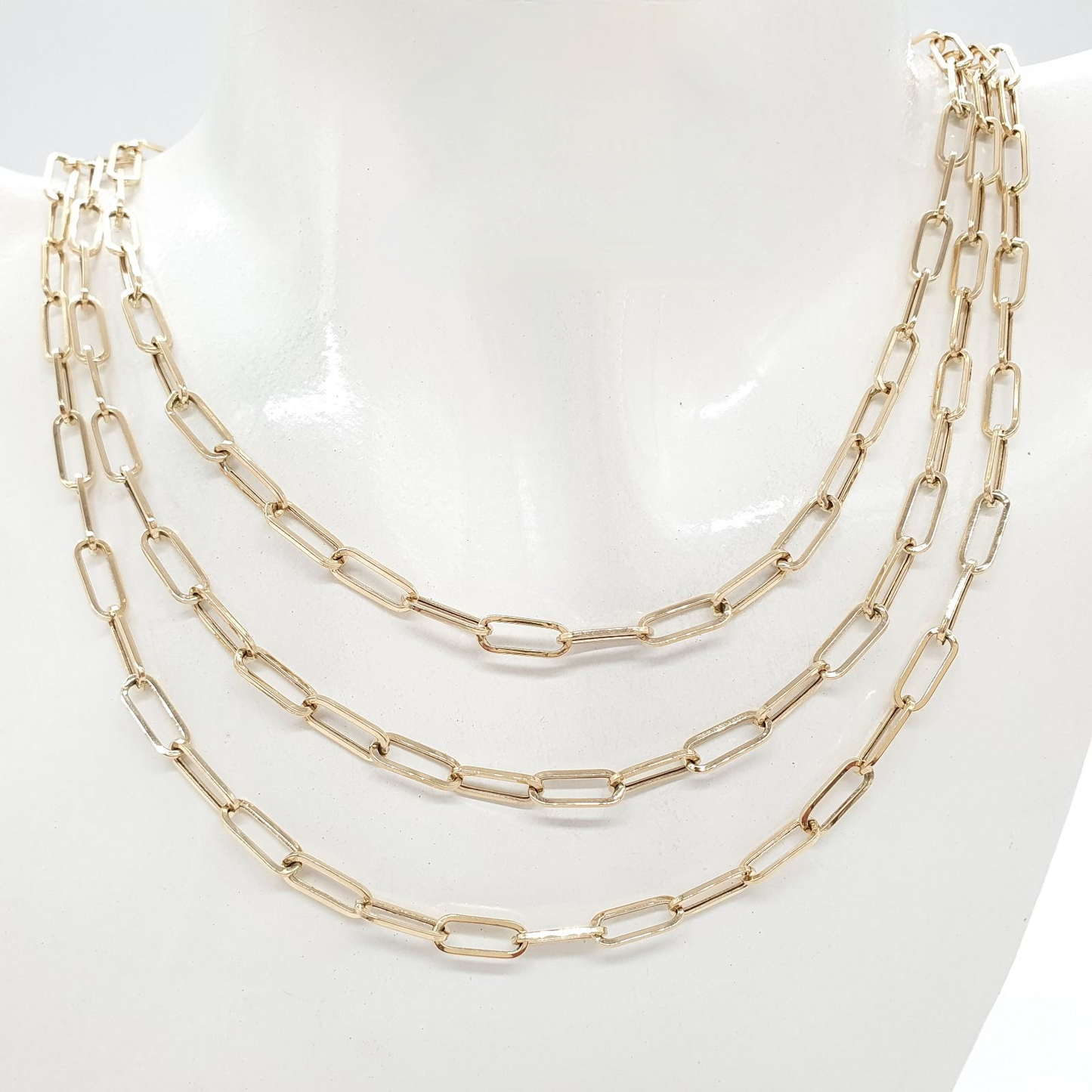 Paperclip Chain Necklace 18K Gold 1123222