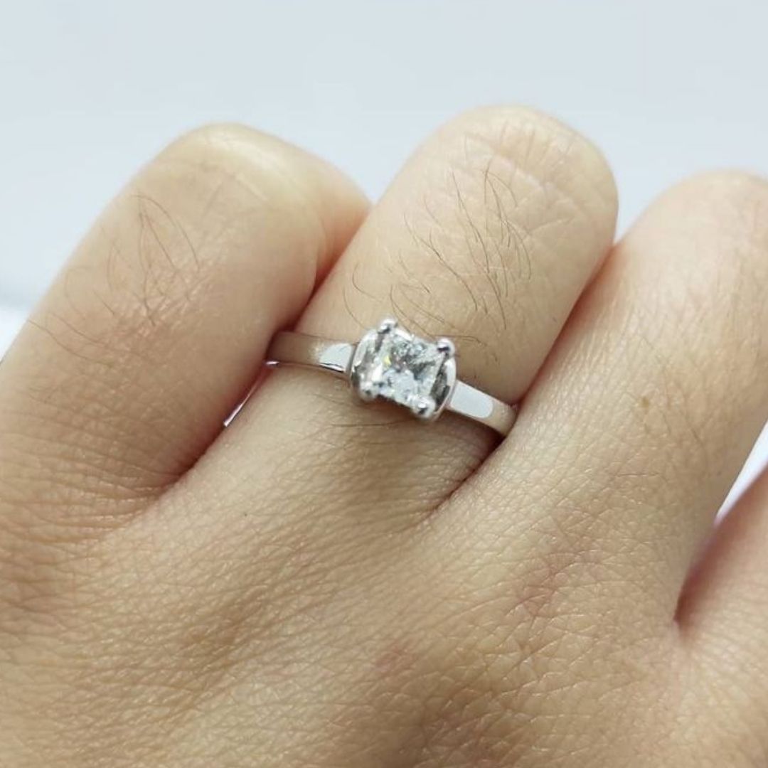 .40ct Princess Cut Diamond Engagement Ring 14K White Gold, Ladies’ Ring, Anniversary or Birthday Gift