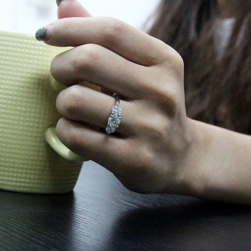Three-Stone Engagement Ring/Women's Ring