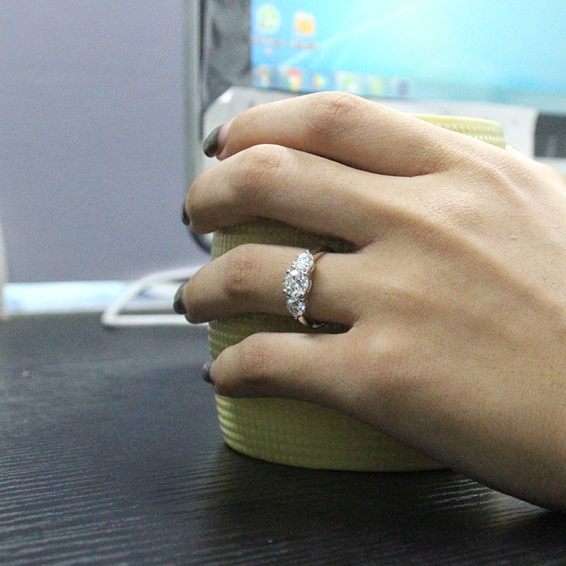 Three-Stone Engagement Ring/Women's Ring