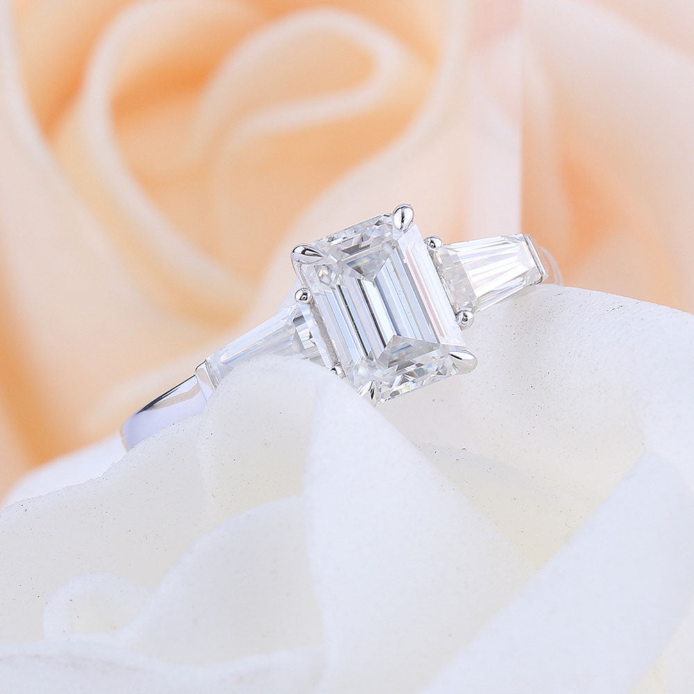 Emerald Cut Engagement Ring for Women Bridal Ring - PreOrder 3-4 weeks