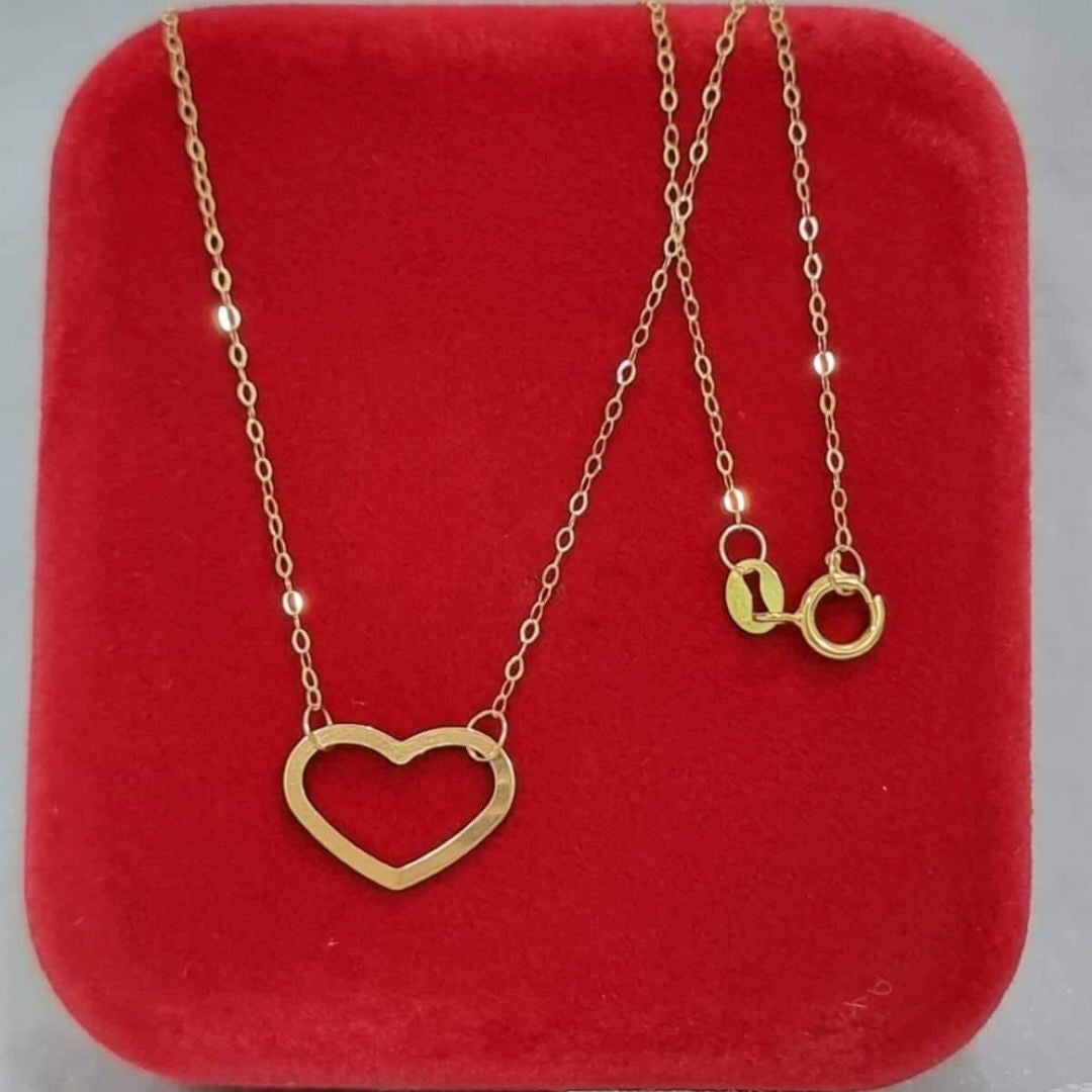 Heart Center Necklace 18K Gold – ZNZ Jewelry Affordagold