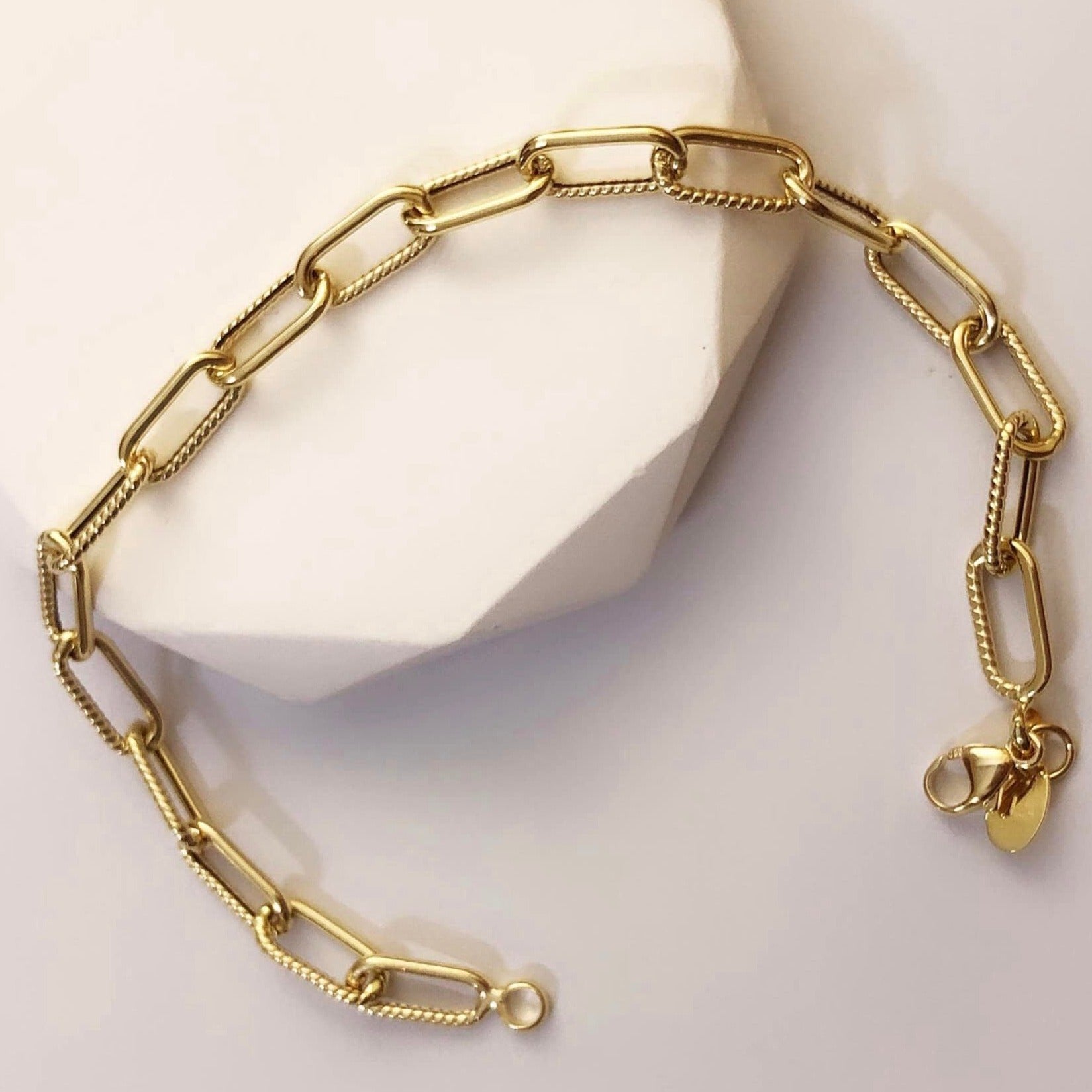 Rope & Paperclip Bracelet 18K Gold – ZNZ Jewelry Affordagold