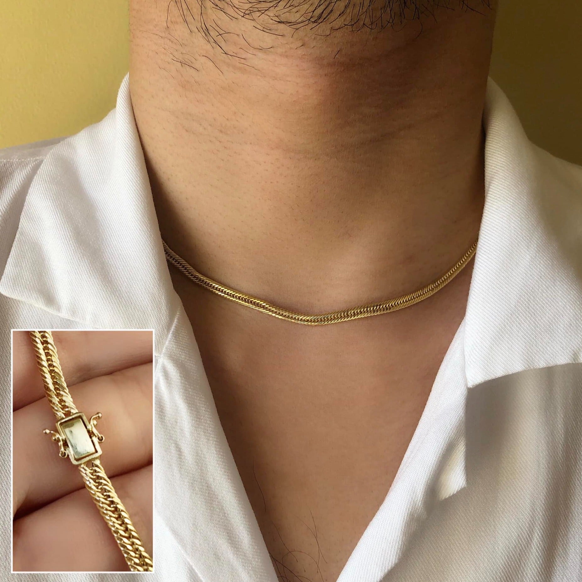 Men's choker store necklaces gold