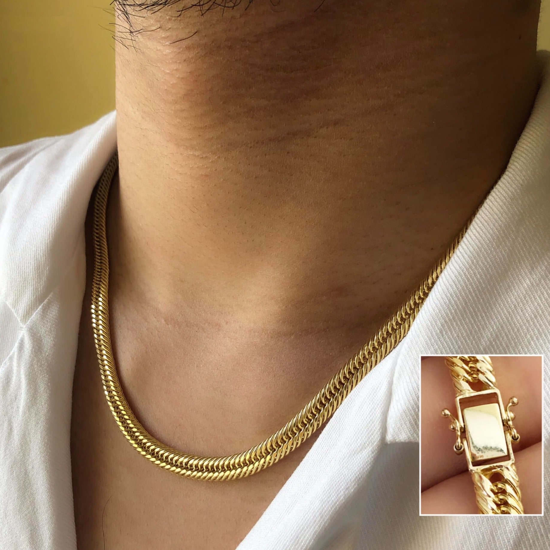 18K Gold Rope Chain Men Mens Gold 5mm Thick Chains Mens Gold Necklace Mens  Jewelry Gold Chain Necklace Man Jewelry by Twistedpendant - Etsy
