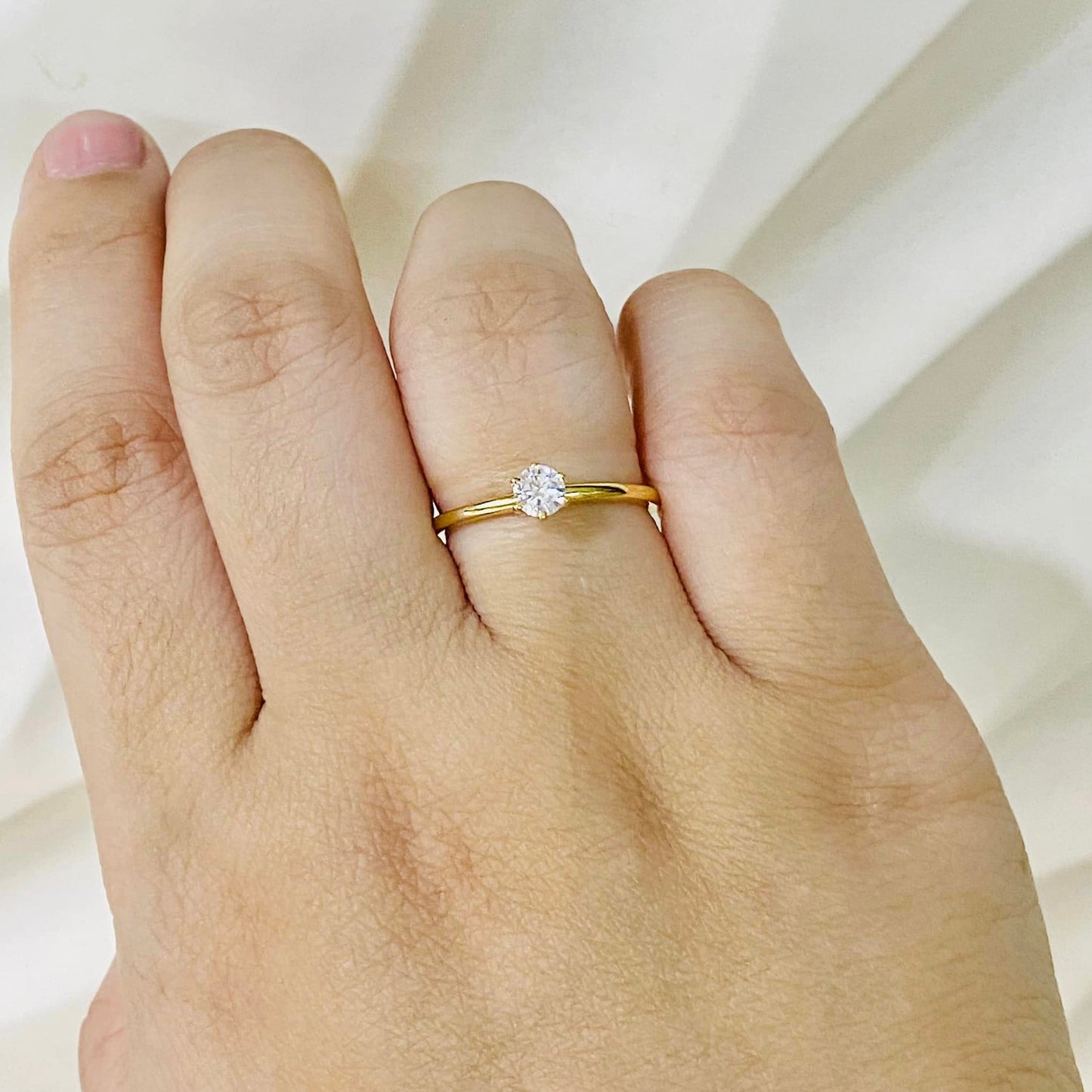 .25ct Diamond 18K White/Yellow Gold Engagement Ring
