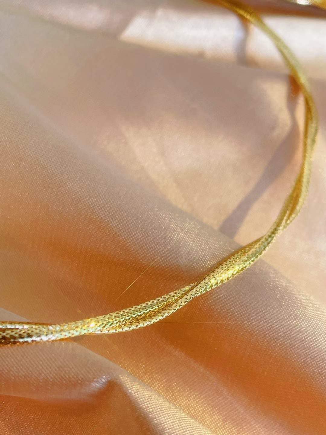 Double Strand Choker Necklace 18K Gold
