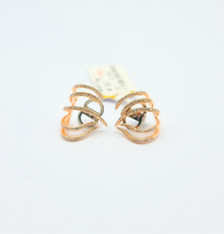 Sexy Claw Diamond Earrings 14K Gold