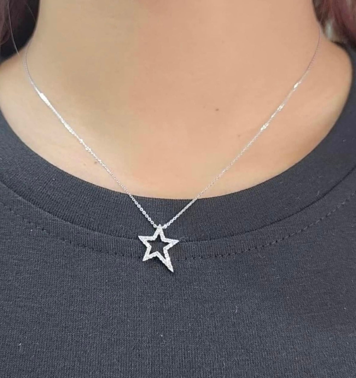 .20ct Star Diamond Necklace 14K Gold