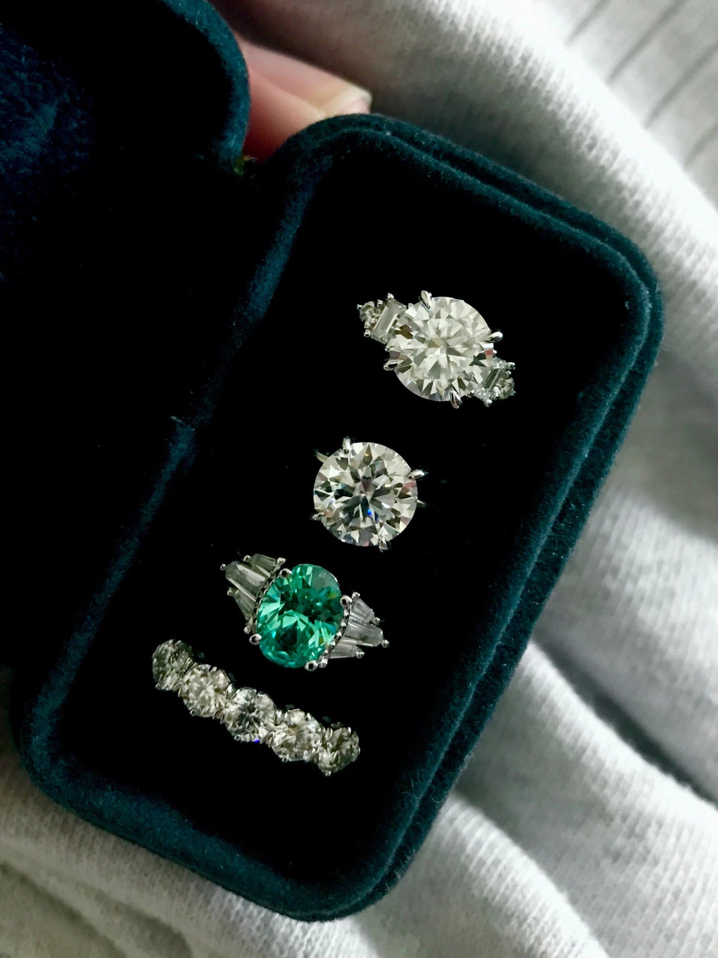 Mint Sapphire Paraiba Tourmaline Engagement/Women's Ring 925 Silver