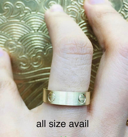 CARTR Brushed 18K Gold Wedding Rings